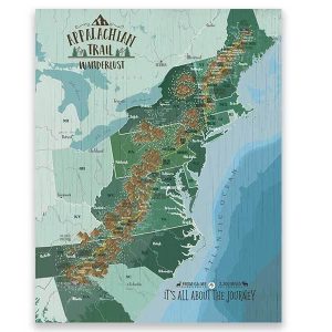 Appalachian Trail Strip-Map Poster